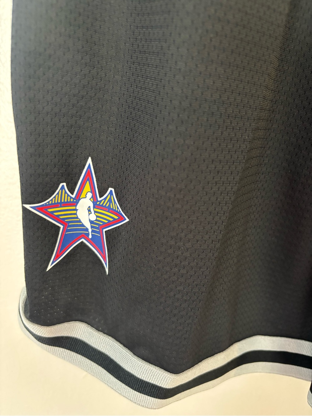 Jordan NBA All-Star Black Basketball Shorts with White Trim - Picture 6 of 7